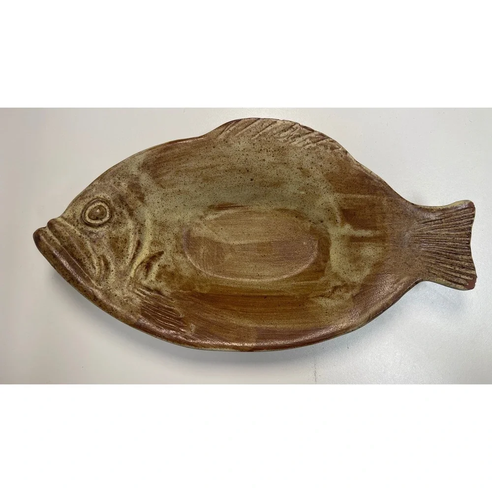 VTG Ovenware by Thora Terracotta Fish Baking Dishes Pottery Stoneware Set of 2